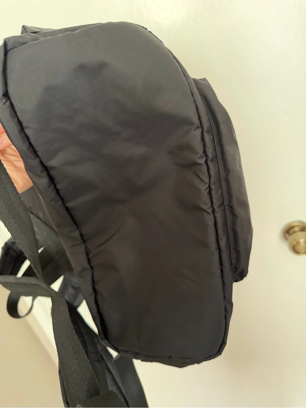 LeSportsac Black Nylon Drawstring Backpack
